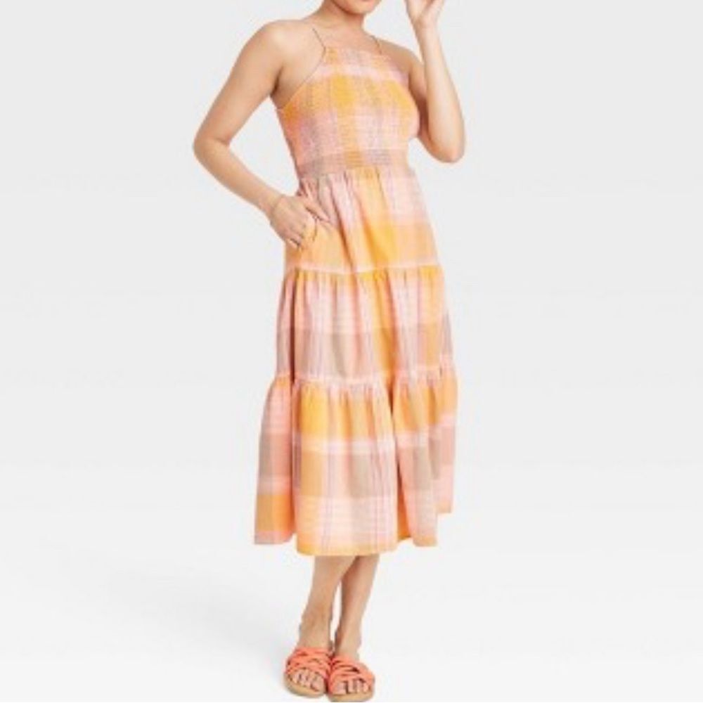 Universal Thread Multicolored Spaghetti Strap Sundress Size 1X NWT